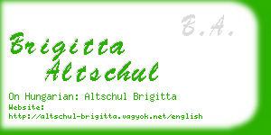 brigitta altschul business card